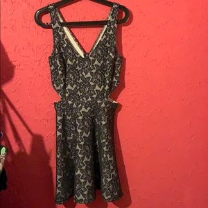 Grey floral a line dress 👗